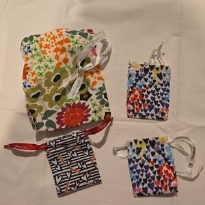 Designer BRIGHTON Drawstring Dust Bag Jewelry Pouches Set 4 Earrings Necklace